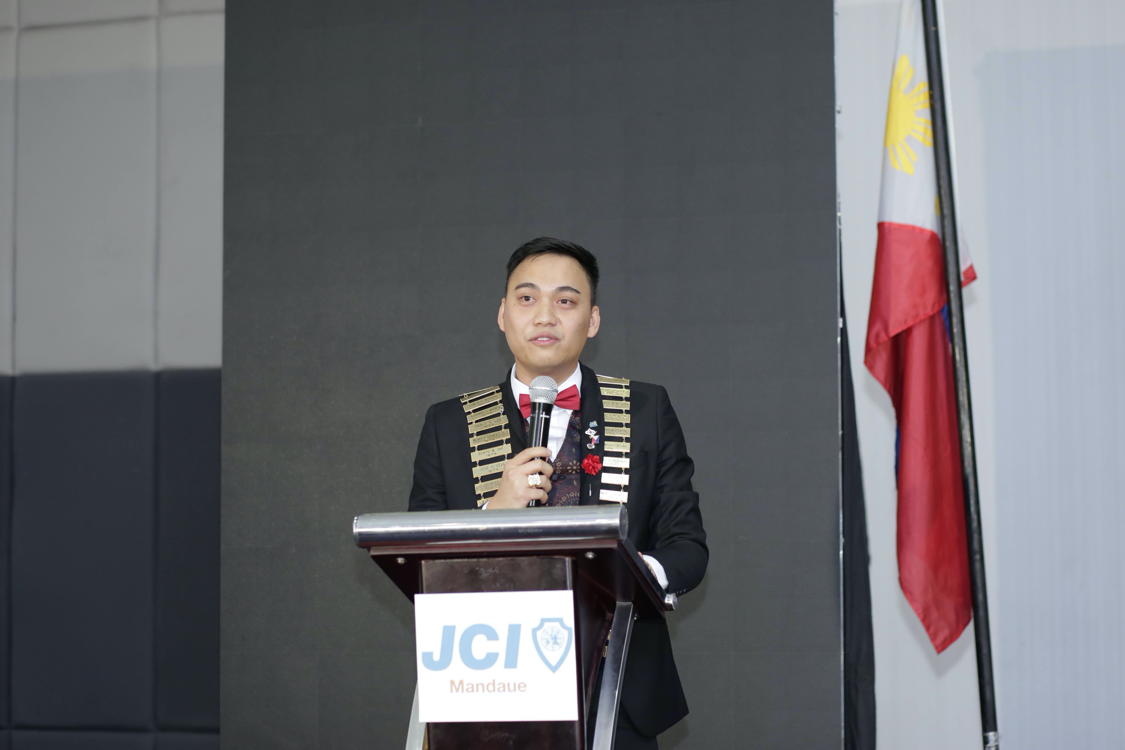 2020 LO President, Eric Smith giving his speech